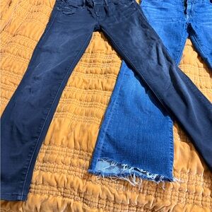MOTHER Women's Dark Blue and black JEANS